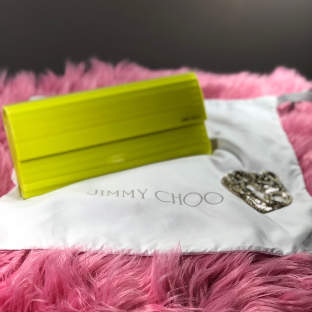 Jimmy Choo-“Sweetie Acrylic Clutch” fluorescent